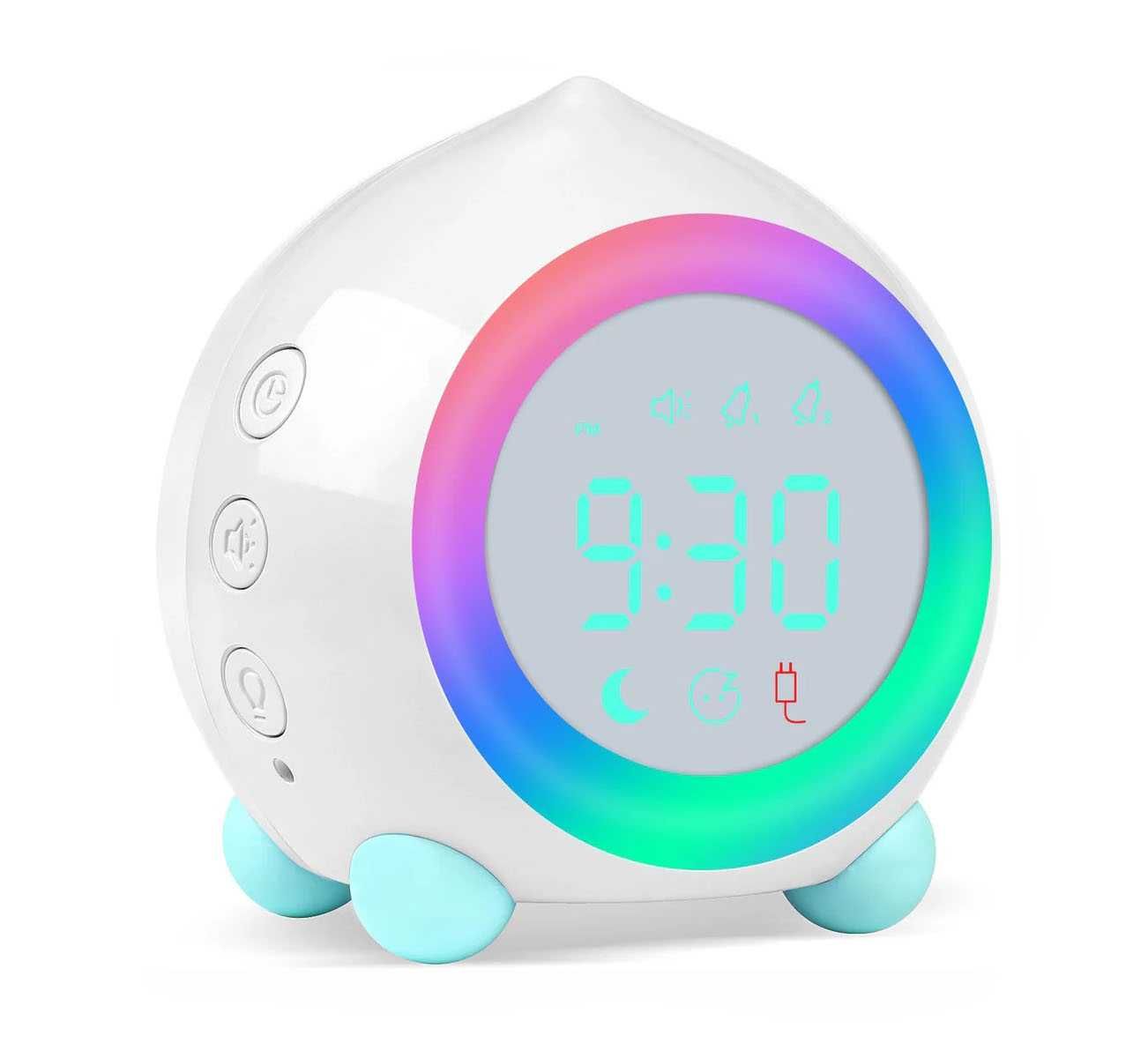 Смарт будилник за деца 2000mAh, RGB LED светлина с обучение на сън
