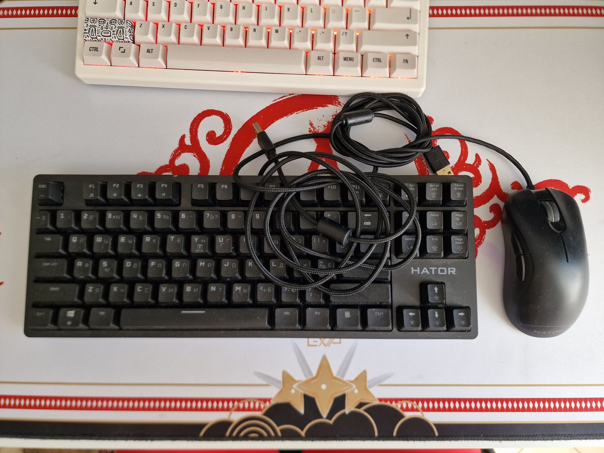Комплект геймърска клавиатура + мишка Hator – TKL + RGB