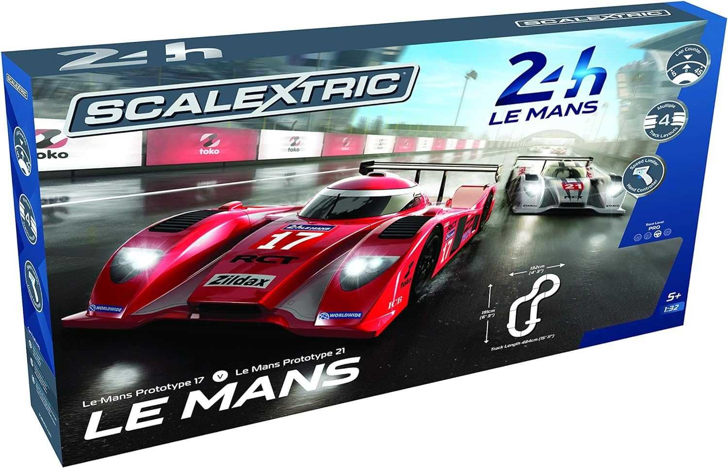 Scalextric C1368T24 Hr Le Mans Sports 1:32 Комплект състезателна писта