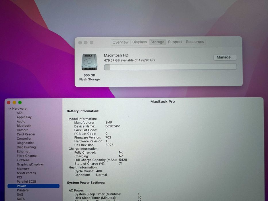 15 Apple MacBook Pro Mid 2017 16GB RAM/512GB SSD/Radeon 560 4GB/Бат 6ч