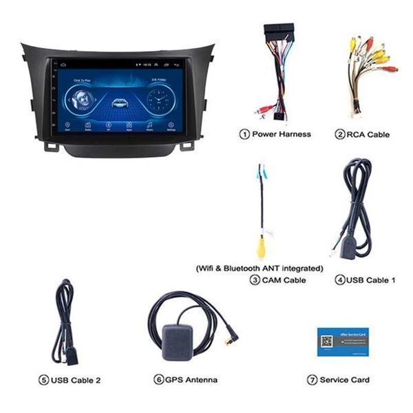 Hyundai I30, Elantra, Gt, 2012-2016 - 7'' Навигация, 9122+R13