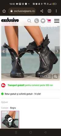 Ghete piele naturala 37, nepurtate