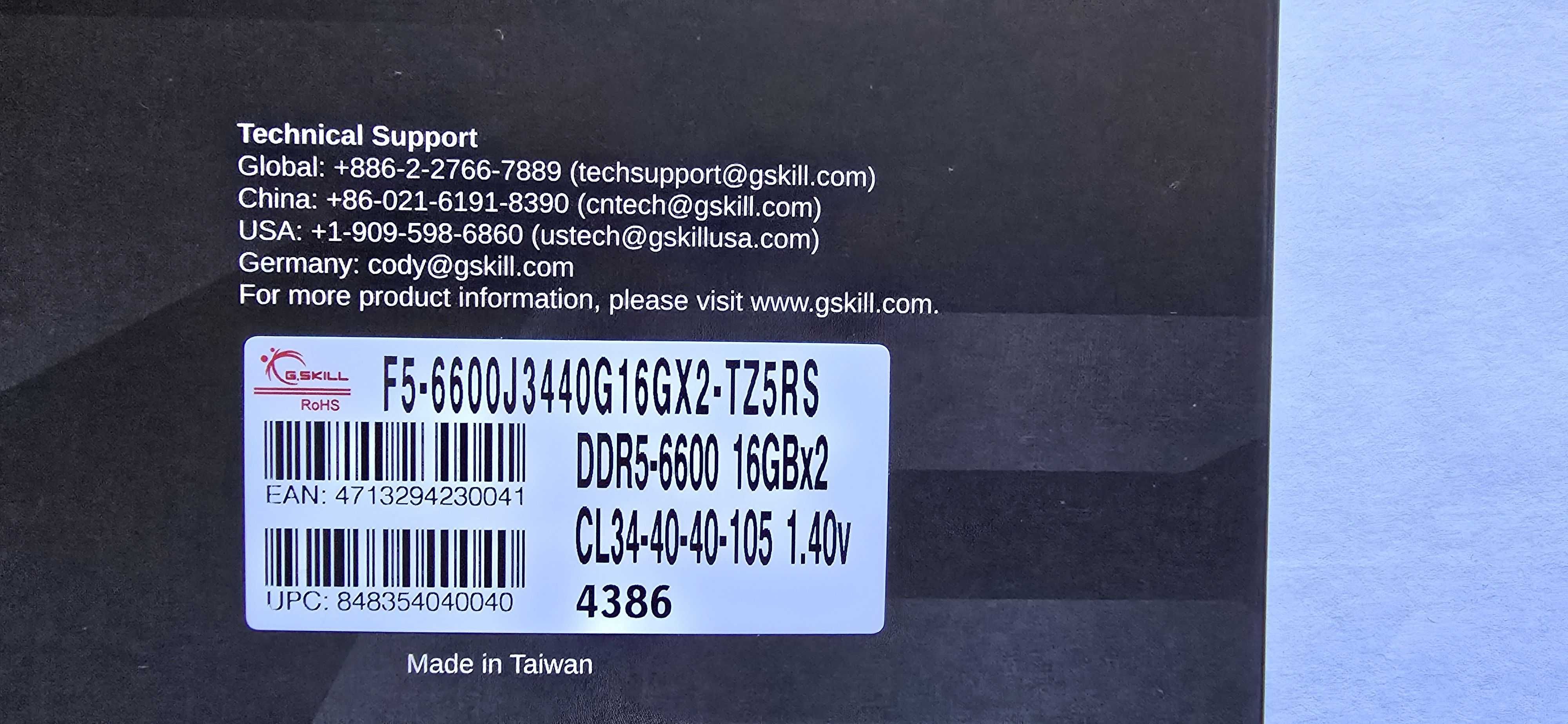 RAM Памет G.SKILL Trident Z5 RGB DDR5 Kit 32GB 6600MT/s