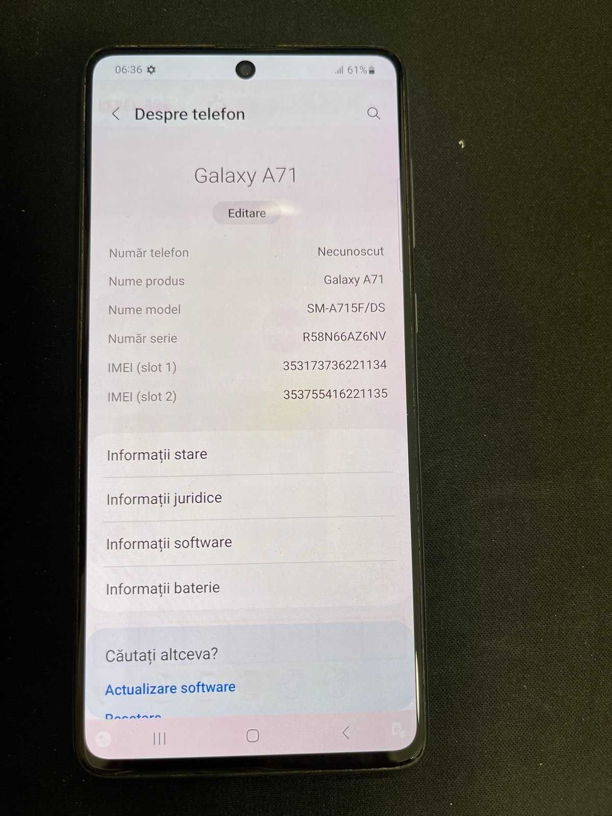 Samsung Galaxy A71 128GB Silver ID-ipo787