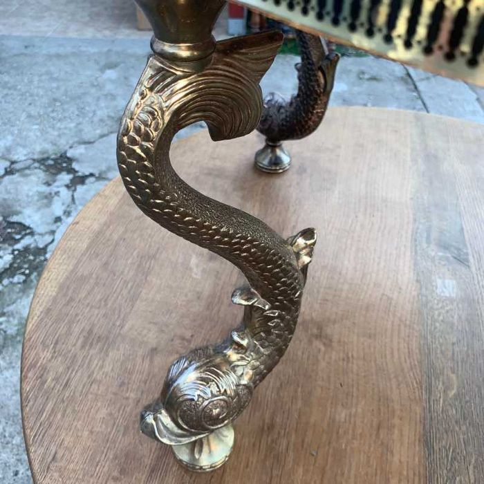 Masa din bronz cu blat de marmura