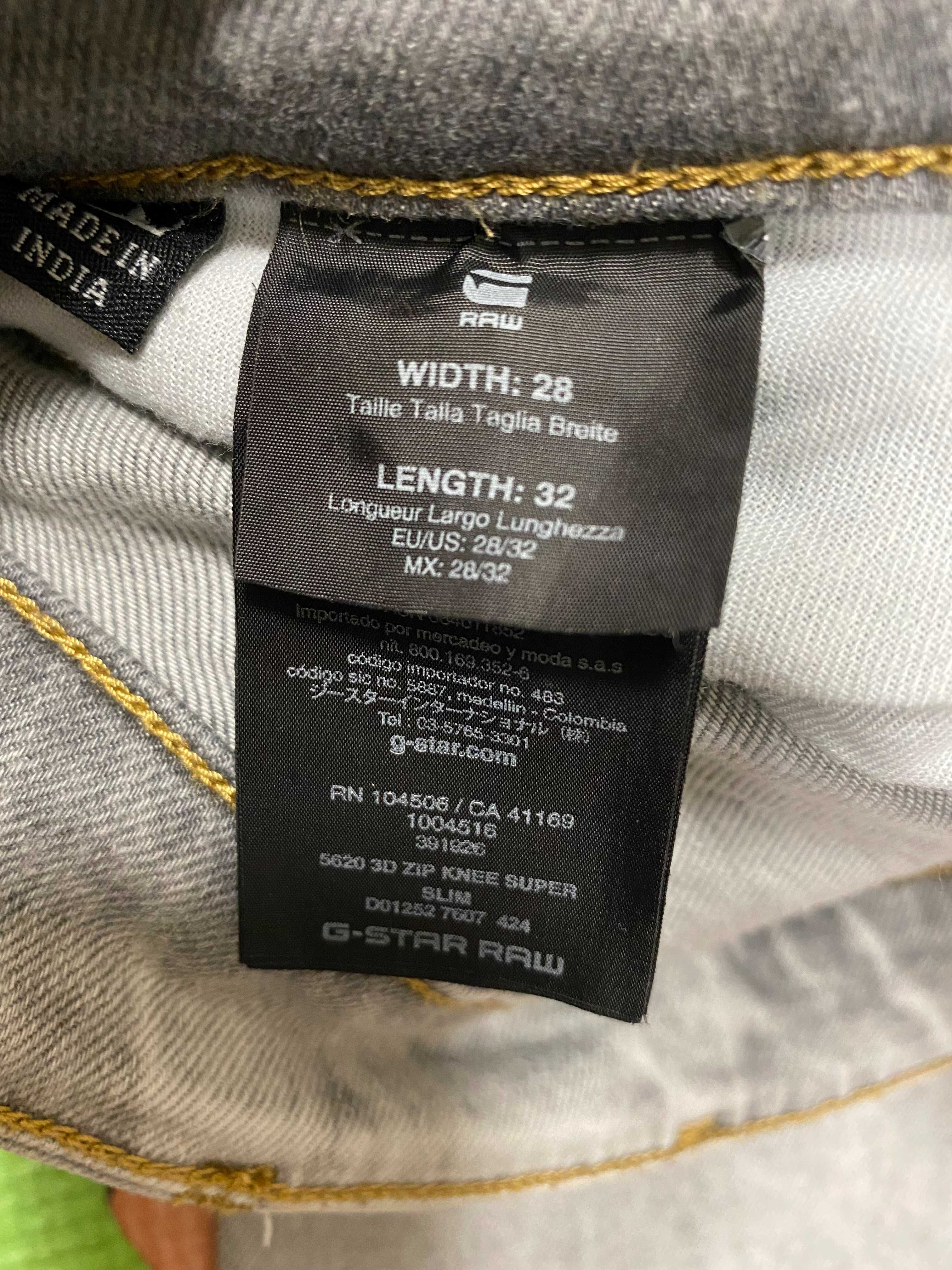 ''G STAR RAW 5620 3D Zip Knee Super Slim''оригинални мъжки дънки 28 ра