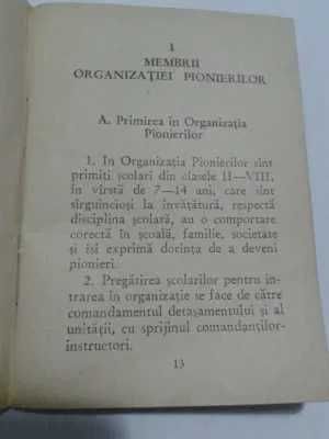 Statutul Organizatiei Pionierilor din Republica Socialista Romania