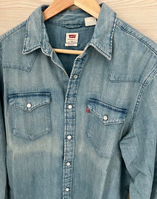Levis camasa denim blugi albastra