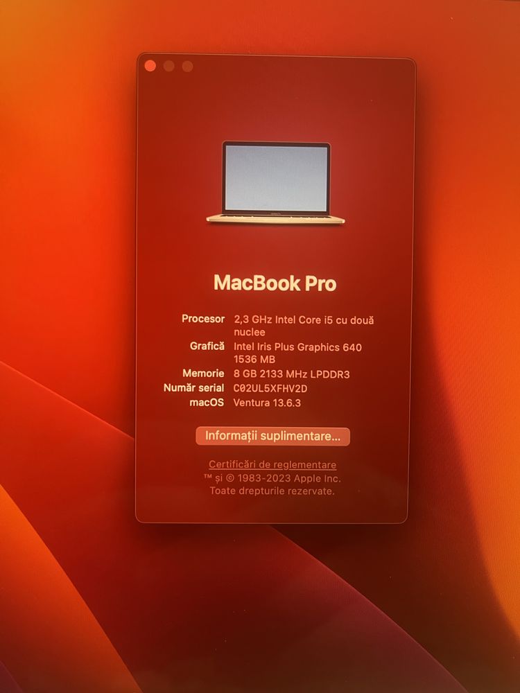 Macbook pro 13 2017 negociabil