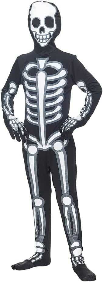 Costum schelet copii Halloween 7-9 ani