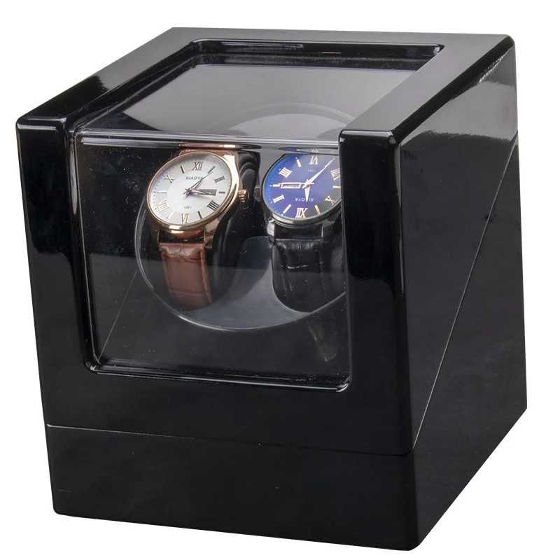 Watch Winder / Aparat incarcare 2 ceasuri automate silentios lemn
