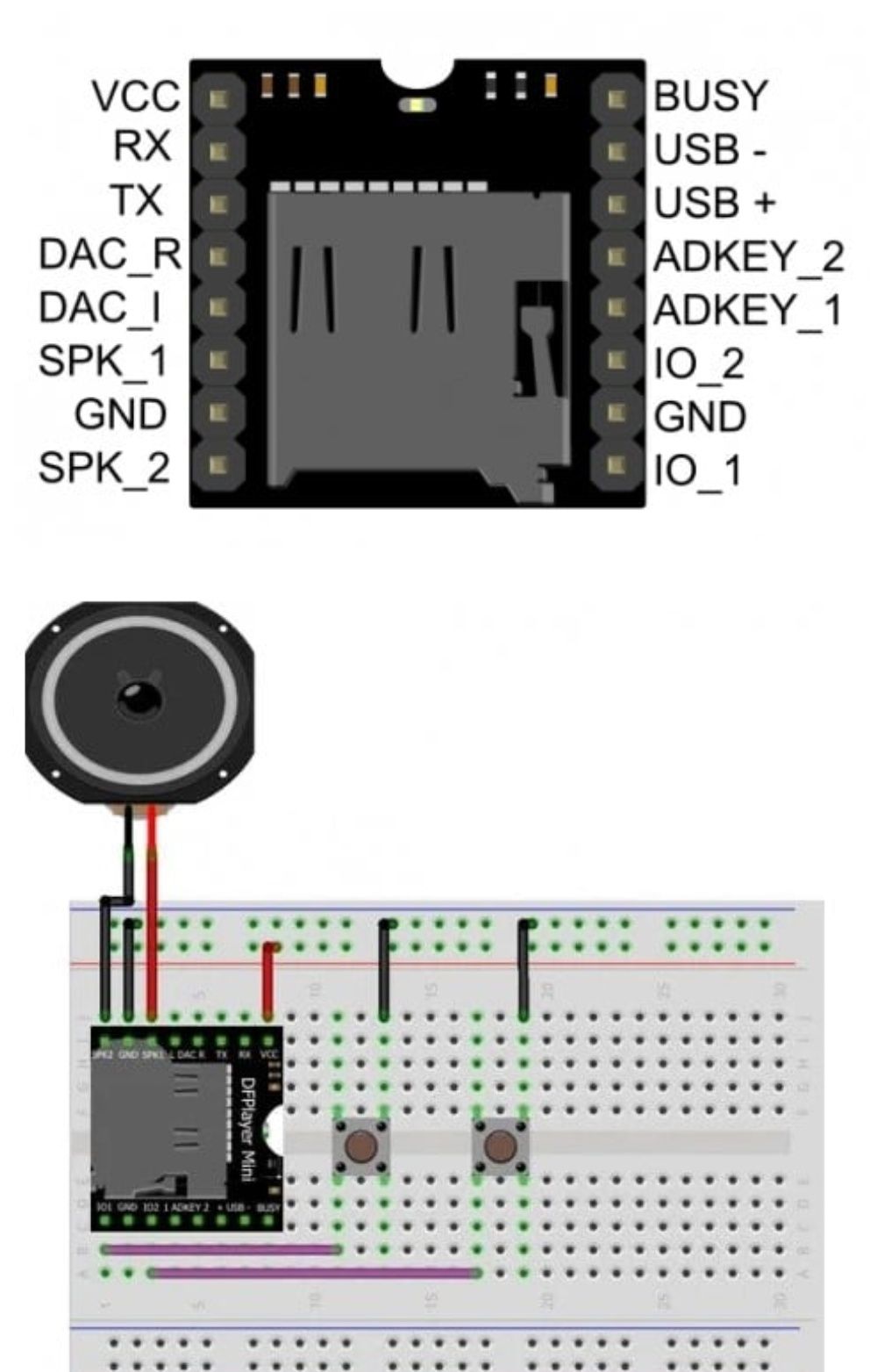 MP3  modul TF-16P