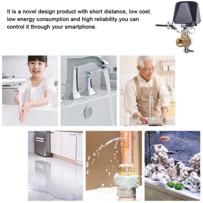 Valva/robinet penteu gaz/apa inteligent compatibil Alexa sau Google