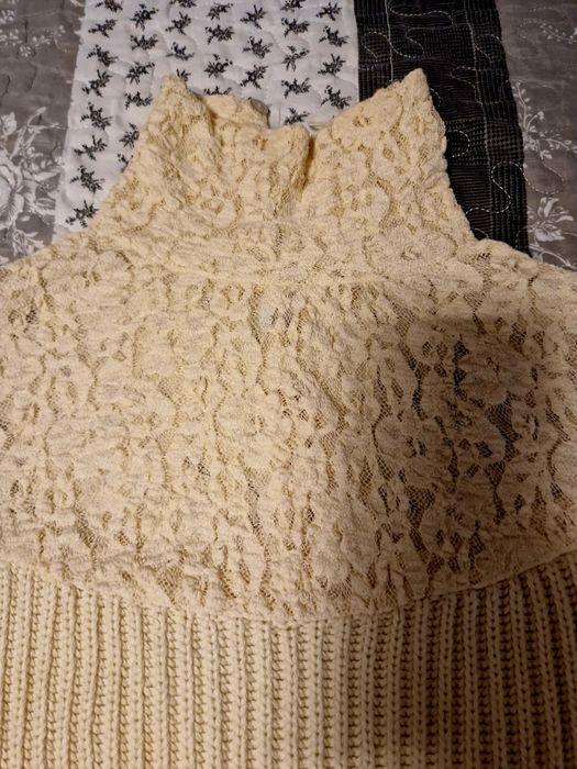 Pulover Zara S oversize bej