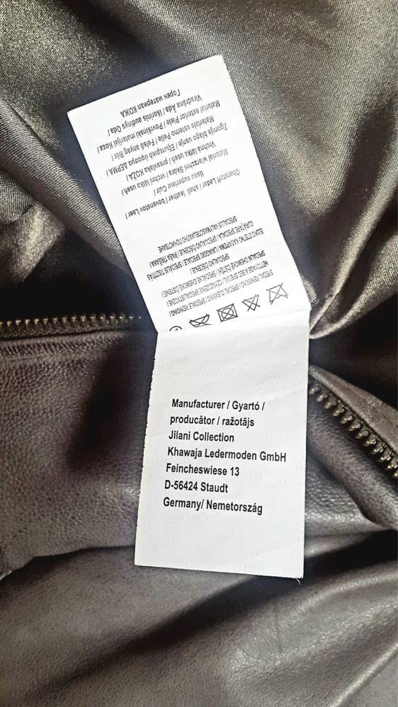 Geaca din piele Jilani Collection Germania, măsura XS.