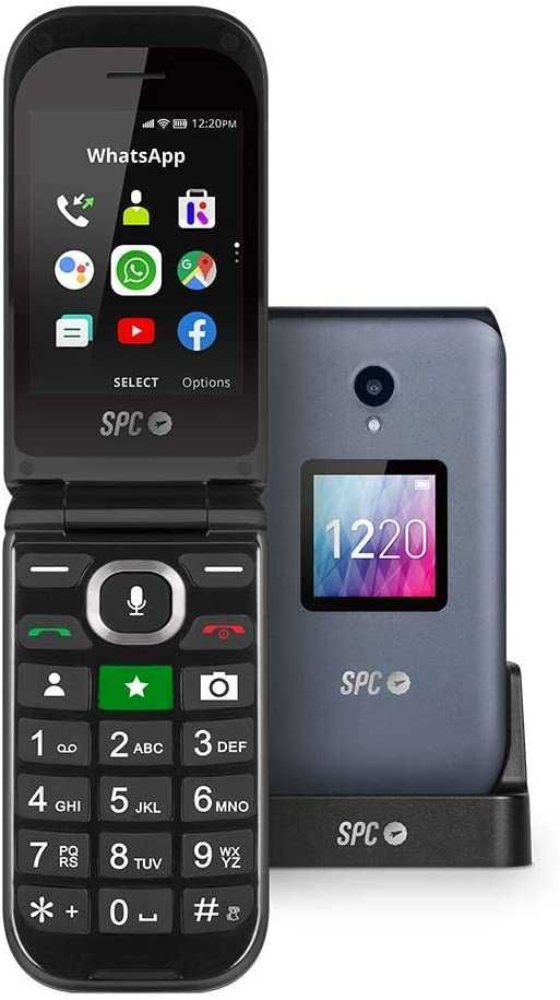 SPC Jasper 2,4G - Разгъващ се телефон за възрастни с Whatsapp