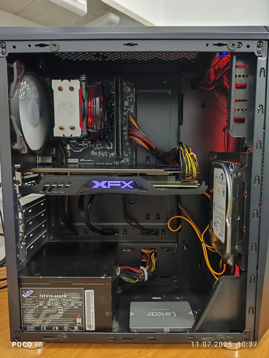 Отличный игровой компьютер (кейс) DDR4,16Gb,SSD,HDD,Video 8gb