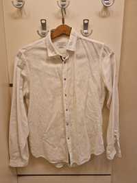 Бяла ленена риза Zara размер L