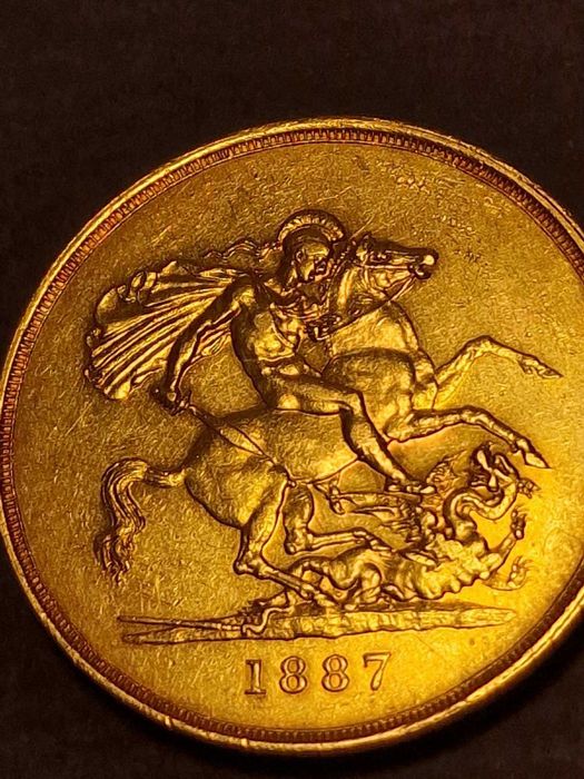 Златна Монета Петорен Британски Суверен 1887-39.94 гр.