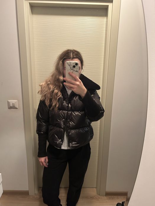 Geacă nouă puffer cu blăniță scurtă