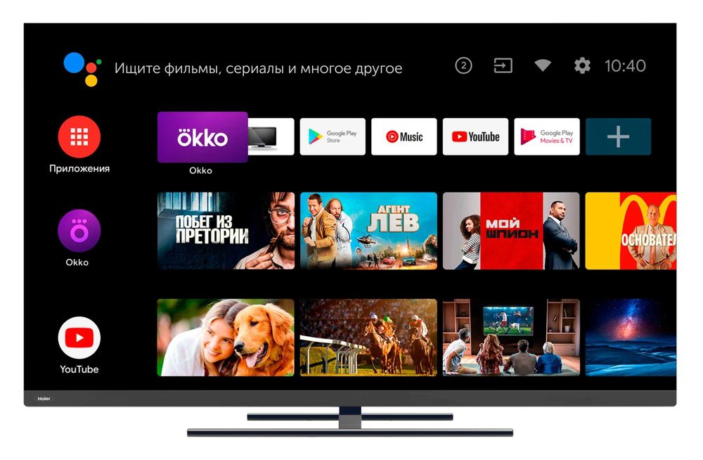 Телевизор Haier 65 AX черный [Direct LED, 4K UltraHD, Wi-Fi, Android]