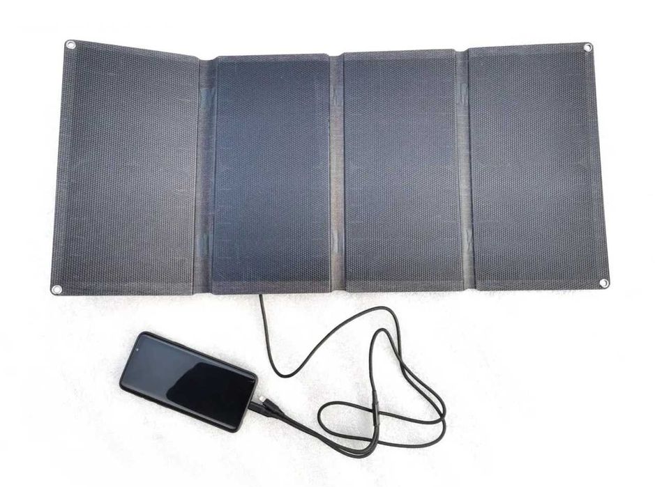 Солнечная походная зарядка раскладная водонепроницаемая 36 Вт, USB