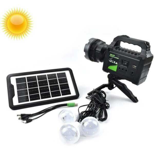 Kit solar lanterna cu trepied si 3 becuri GD-P50 HA