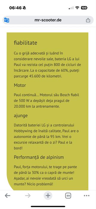 Trotineta electrica motor Bosch