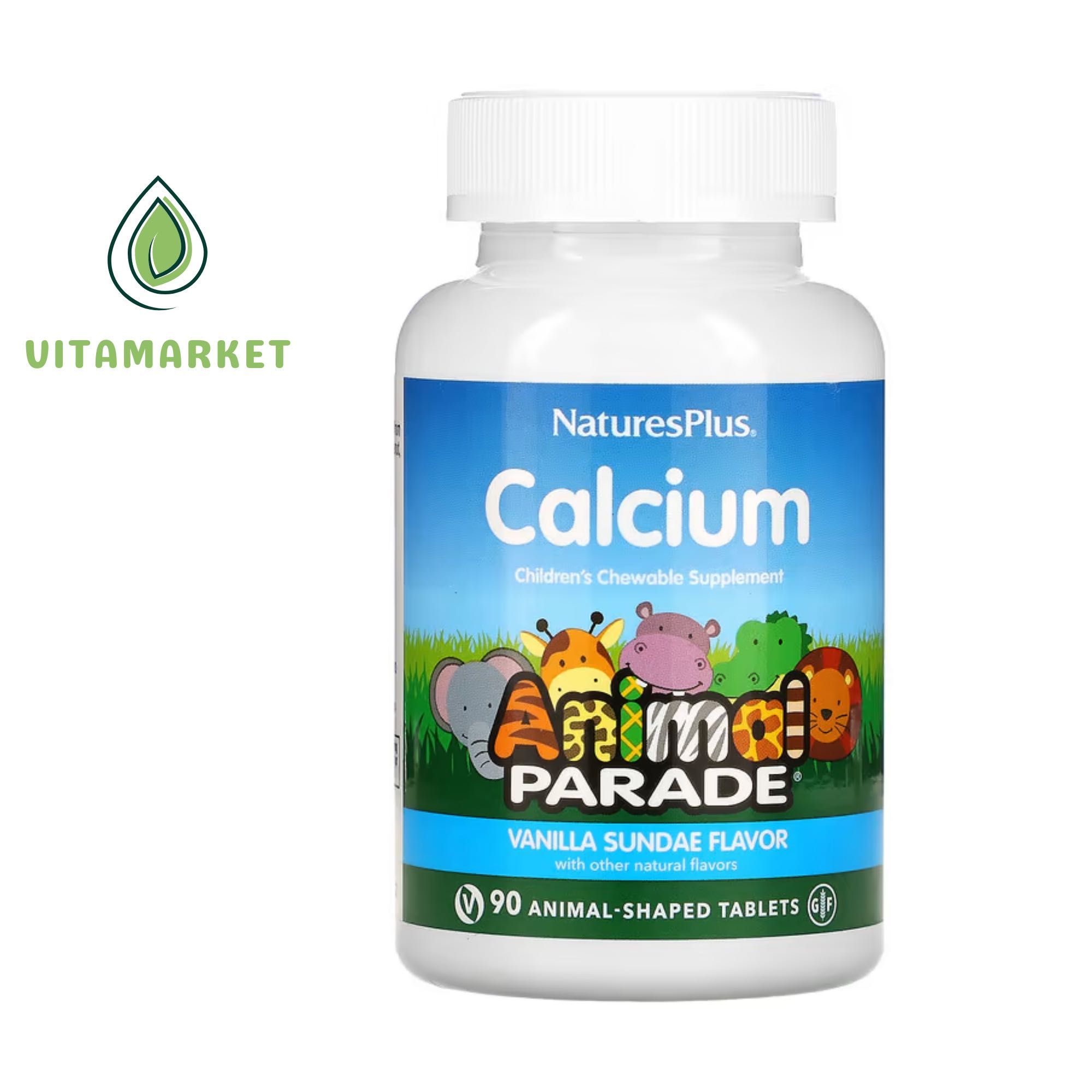 NaturesPlus, Source of Life, Animal Parade, кальций, 90 таблеток