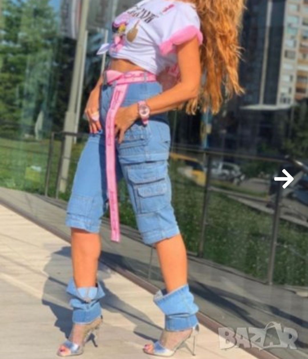 Дънки Джофра с ципове