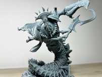 Statueta Viermele de Oțel, creatură demonică rășină, 14 cm inaltime