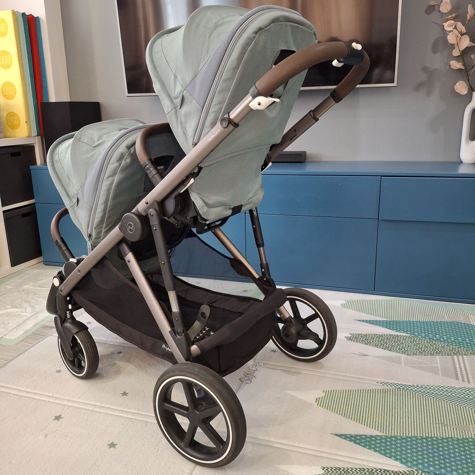 Бебешка количка за близнаци Cybex Gazelle S, шаси Taupe
