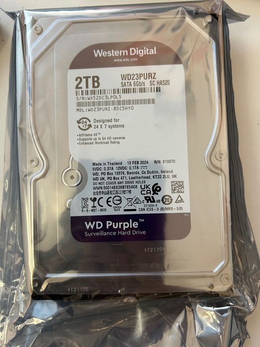 Hard disk camere dvr supraveghere 2TB nou WD Purple
