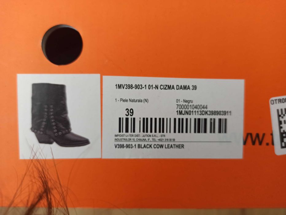 Botine Epica - piele fina - nu Anna Cori, Musette masura 39