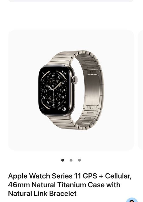 Apple watch 11 Link bracelet 46 Natural Titanium case