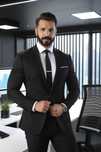 Sacou blazer slim 50 L premium Roy Robson lana super 110's negru