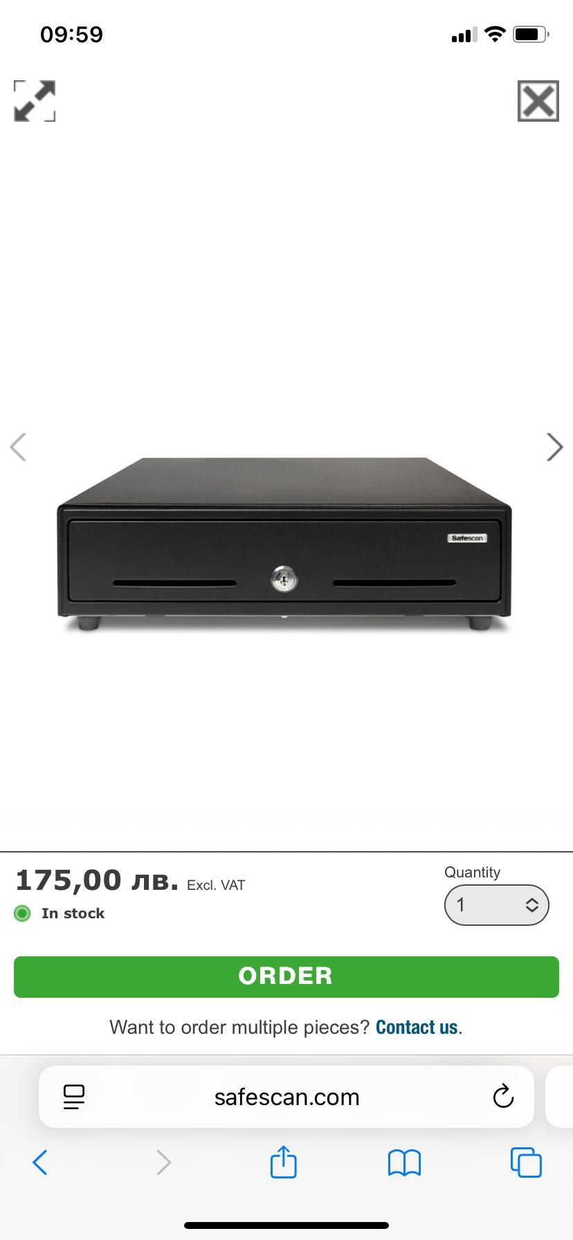 Касово чекмедже Safescan SD-3540 , -30% отстъпка!