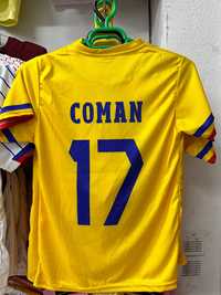 Compleu fotbal. Echipament fotbal Florinel Coman Romania 17. Bluza. Pa