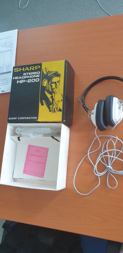 Casti audio audiofili vintage colectie Sharp HP-200 1970 stereo