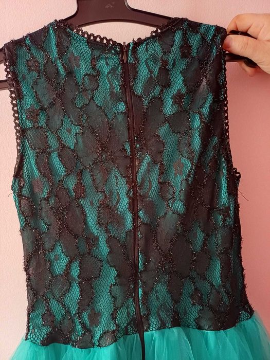 Rochie eleganta turcoaz scurta