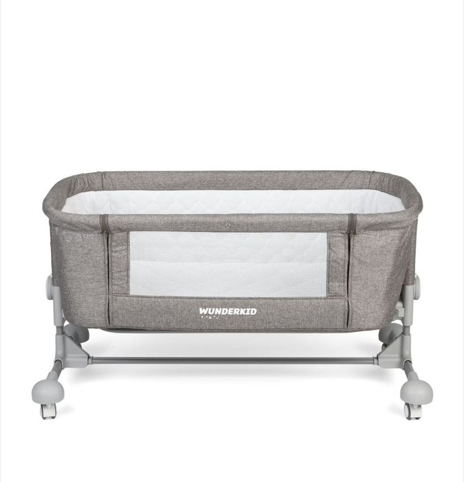 Бебешко легло 2in1 co-sleeper Wunderkid - Sweet Dreams, сив