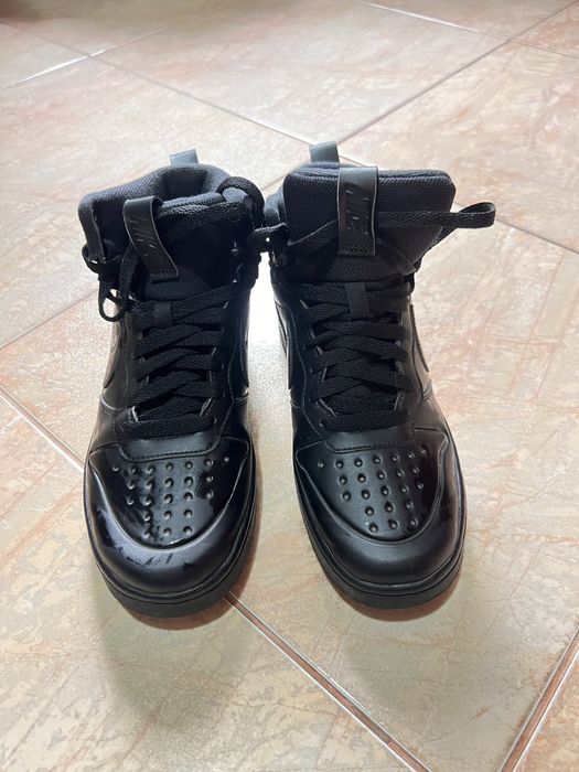 Nike Court Borough Mid 2, ca noi, marime 40, negri