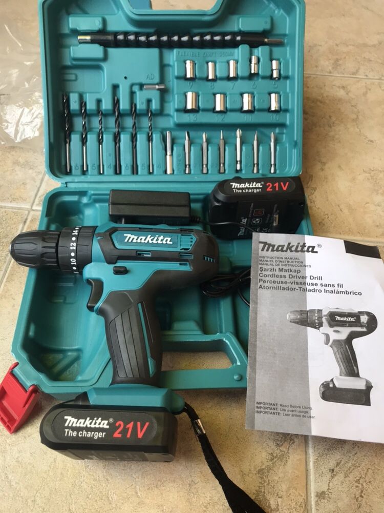 Ударен Винтоверт Makita 550DWE 21V с Две Батерии 3Аh Бормашина Макита