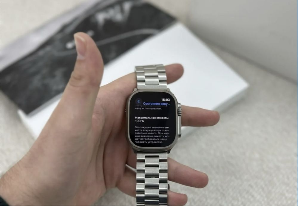 Смарт-часы Apple Watch Ultra Medium Alpine Loop серый-белый