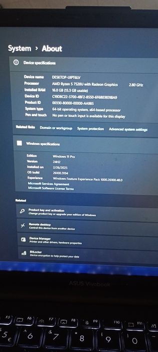 Laptop asus vivobook go15