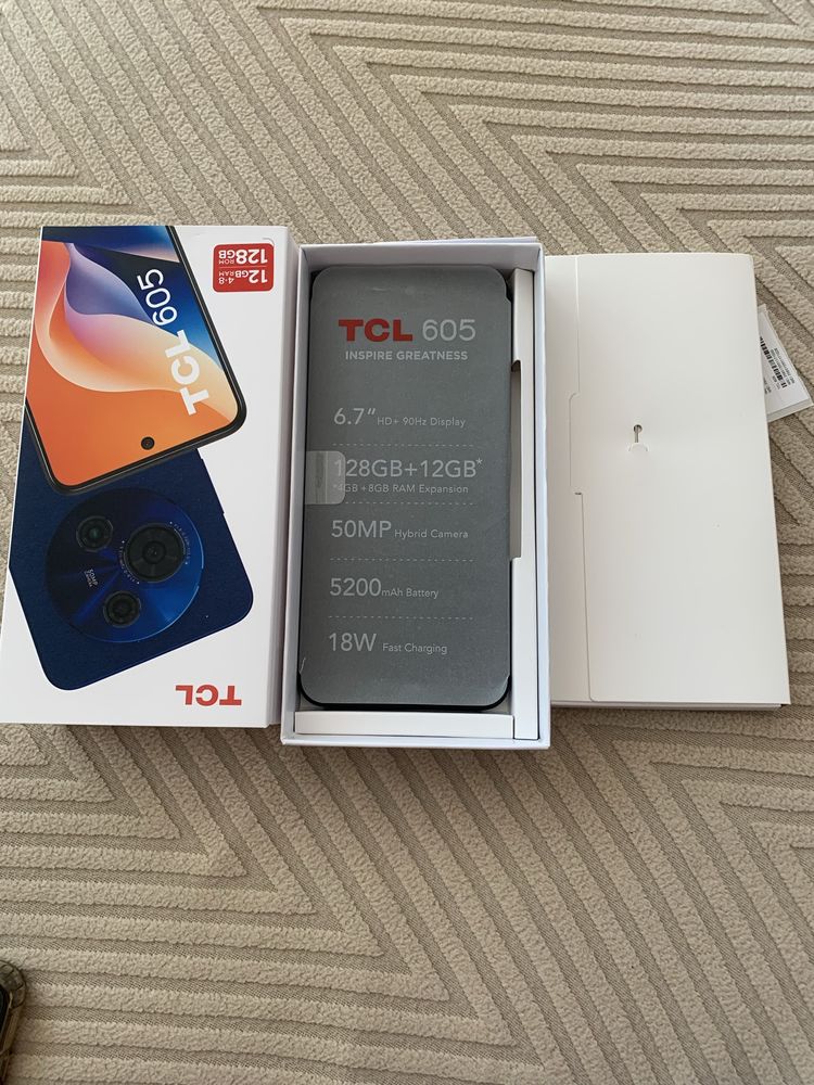 GSM TCL 605, 128 GB, запечатан, нов
