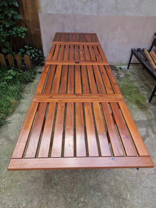 masa de gradina extensibila din lemn