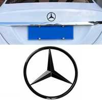 емблема за багажник Мерцедес Mercedes-Benz 80мм черен гланц
