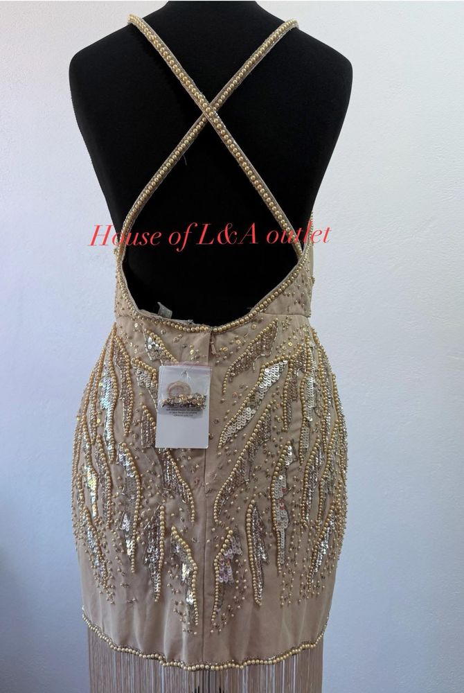 Rochie Asos bijuterie cu franjuri si paiete