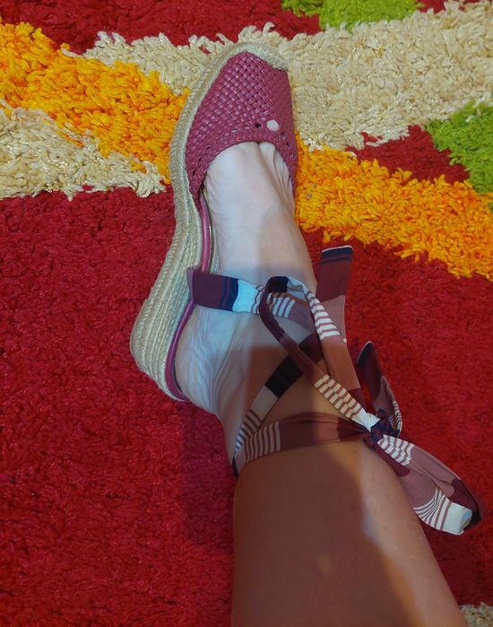 Pantof tip sandala cu panglică TAMARIS